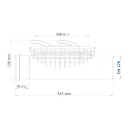 POLOPLAST PO Cleaning Pipe POLO-EHP Control DN 125, blue – 01901