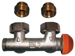 HERZ Herz-3000-Anschlussteil f.Zweirohranl. Fig.3694(91) 1/2"x3/4" E-Form   – 1369491