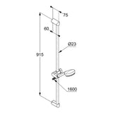 KLUDI Kludi Logo Shower Set 3S L=900mm Dm.23mm – 6839305-00