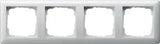 GIRA Frame 4-gang Standard 55 pure white glossy – 021403