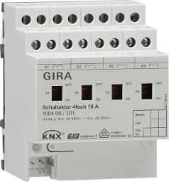 GIRA Switching Actuator 4f 16 A Manual KNX REG – 100400