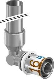 UPONOR Uponor S-Press PLUS HK-Anschlusswinkel plated 16-15CU l=350mm   – 1070678