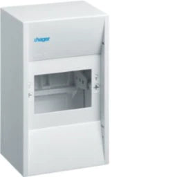 HAGER Mini Distribution Board, Gamma, 4PLE, IP30, 1xPE, 1xN - GD104N