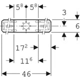 GEBERIT GE Mepla Mounting Plate Offset Single – 601.733.00.1