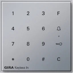 GIRA Keyless In Codetastatur TX44 (Unterputz IP44) alu lackiert   – 260565