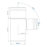 POLOPLAST PP Branch POLO-KAL XS DN 75/50/87 Degrees – 102220
