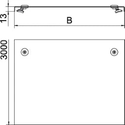 OBO Cover with turnbuckle for cable tray and ladder 200x3000 Steel pre-galvanized - 6052207