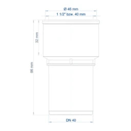 POLOPLAST PO Siphon Connector POLO-KAL DN 40/40 (1 1/2") – 02352