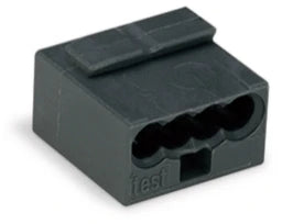 WAGO MICRO Verbindungsklemme 4-polig max. 0,8 mm², dunkelgrau   – 243-204