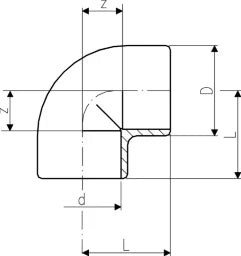 FISCHER GEORG GF Elbow 90° PE80 d 25 – 733100107