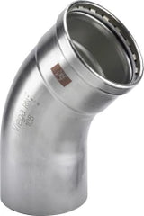 VIEGA Viega Elbow 45 Degree with SC-Contur Temponox XL 1726.1XL in 88.9mm Stainless Steel – 810 054