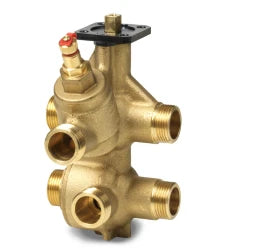 SIEMENS OESTERREICH 6-Wege-Kombi-Regelkugelhahn PN25 DN15 kvs=0.9 AG 3/4" m.Messn.  – VWPG51.15L0.9Q