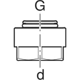 GEBERIT GE FlowFit Eurocone screw connection brass d16 mm x G3/4, nickel-plated – 619.055.00.1