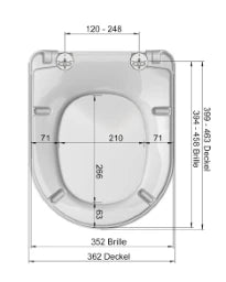 MKW MKW Dario Plus Toilet Seat with Lid, White with Push Eccentric Stainless Steel Hinge – AC10-0A01