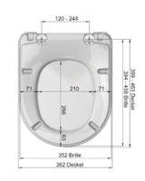 MKW MKW Dario Plus Toilet Seat with Lid, White with Push Eccentric Stainless Steel Hinge – AC10-0A01