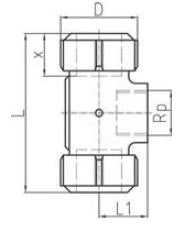 FISCHER GEORG FITTINGS Primofit T-Stück mit IG 1" verzinkt   – 775312053