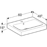 GEBERIT SANITAER Geberit iCon Waschtisch 600x485mm, weiß   – 124060000
