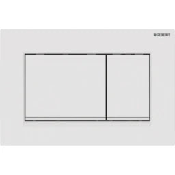 GEBERIT GE Actuator Plate Sigma20 Dual Flush Plastic, white, square – 115.883.11.1