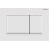 GEBERIT GE Actuator Plate Sigma20 Dual Flush Plastic, white, square – 115.883.11.1