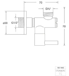 STEINBERG Steinberg Corner Valve with 3/8" Connection for Flexible Hose – 100 1640
