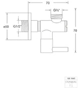 STEINBERG Steinberg Corner Valve with 3/8" Connection for Flexible Hose – 100 1640