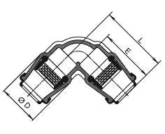 HAWLE Angle Iso K 6400 2" 90 Degrees OD 63 mm – 5005987