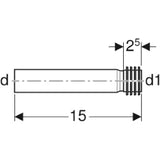 GEBERIT GE Spigot Bend Extension with Cuff Inlet for Urinal, d32x35mm   – 152.489.16.1