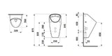 LAUFEN Laufen Caprino Plus Rimless Urinal without Control, white – H8410610000001