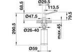 BLANCO Blanco Torre Spülmittelspender chrom  – 512 593