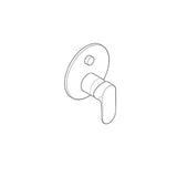 KLUDI Kludi X1 UP-Shower Mixer with Functional Unit, Trim Set chrome – 327590575