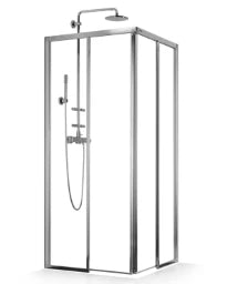 PALME Palme Drive 1.0 Eckeinstieghälfte 2-tlg. rechts 80x200cm Glas H1, silber  – DXE2B80B/H1/20