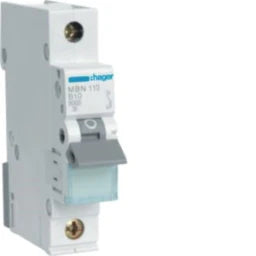 HAGER LS-Schalter 1 polig 6kA B-10A 1M  – MBN110