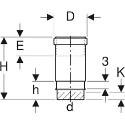 GEBERIT GE PE Langmuffe f.waagr.u. senkr Montage d 110mm m.Dichtung 367700   – 367.700.16.1