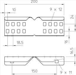 OBO Bend connector for cable trays 64x200 steel, hot-dip galvanized - 6208895