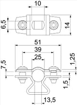OBO Spacer clamp with elongated hole 20-25mm steel, electro-galvanized – 1362768