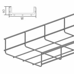 VERGOKAN Mesh Tray H=60 W=400 sendzimir galvanized – VFU60.400