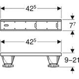 GEBERIT SANITAER Geberit Befestigungsset für Badewannen (Füsse, 2Tr, 3TrSs425, 2Wa)   – 554.910.00.1