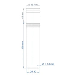 POLOPLAST PO Socket Pipe POLO-KAL XS DN 40/150 – 102010