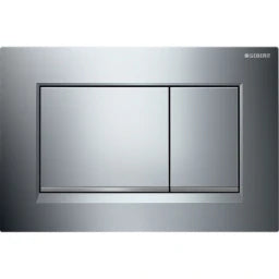 GEBERIT GE Sigma20 dual-flush plate, glossy chrome-matte chrome-glossy chrome, square – 115.883.KH.01