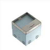 OBO Bodensteckdose mit 2-fach VDE-Steckdose 140x140x110 Edelstahl, rostfrei  – 7368324