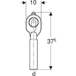 GEBERIT GE Urinal Trap with Vertical Outlet for Caprino 152947 – 152.947.11.1