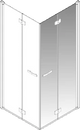 PALME Palme Top Drive R Folding Corner Half 2-pc 885x2000mm ESG clear Alusilber left – TOEF290A/H1/20