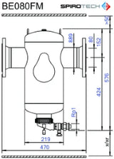EDER SPIROTECH SpiroTrap Magnet DN80 with flange (PN16), 10bar/110°C – 2100026