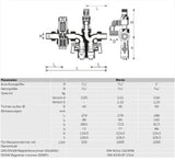 RESIDEO Resideo Safety Valve Assembly SG160SD with Pressure Reducer, Brass AA, 3/4" - SG160SD-3/4AA