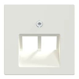 MERTEN Central plate for UAE insert, 2-gang, polar white glossy, System M – 296119