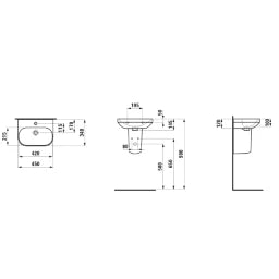 LAUFEN Laufen Lua Handwaschbecken 81508.4 1HL, mÜL, weiß  – H8150840001041