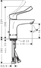 HANSGROHE HG Focus Care 100 Basin Mixer Chrome - 31911000