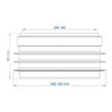 POLOPLAST PO Transition from spigot to socket of other material. POLO-KAL DN 160/182-189mm – 02864