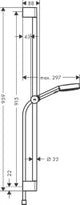 HANSGROHE HG Brauseset Pulsify 105 3jet Relaxation EcoSmart mit Brausestange 900mm chrom  – 24171000