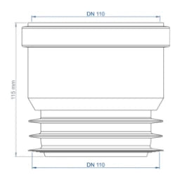 POLOPLAST PO Übergangsrohr innen/innen POLO-KAL DN 110/110   – 02381